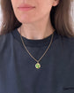 ANTIQUE FOUR LEAF CLOVER ENAMEL & 15CT GOLD PENDANT