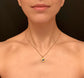 18CT GOLD DISC PENDANT WITH ENAMEL URN