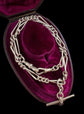 SILVER TWIST PAPERCLIP ALBERT CHAIN WITH TBAR