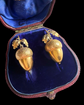 VICTORIAN LARGE 9CT GOLD ACORN EARRINGS