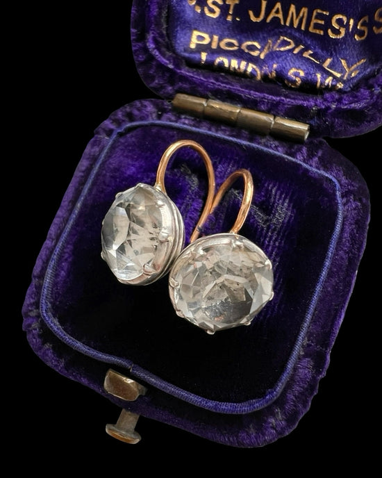 GEORGIAN SINGLE STONE PASTE EARRINGS