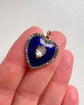 ANTIQUE DIAMOND & ENAMEL HEART PENDANT