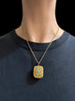 VICTORIAN TURQUOISE & AMETHYST VINAIGRETTE PENDANT