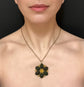 VICTORIAN SCARAB BEETLE & 15CT GOLD PENDANT