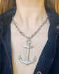 SUPERSIZED VICTORIAN SILVER ANCHOR PENDANT