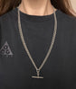 EDWARDIAN LONG LENGTH SILVER DOUBLE ALBERT CURB CHAIN