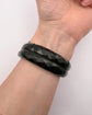 VICTORIAN CHUNKY WHITBY JET SNAKE BANGLE