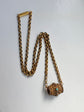 GEORGIAN REGENCY HIGH CARAT GOLD & TURQUOISE SLIDER PENDANT