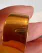 SUPER WIDE 18CT GOLD ANTIQUE CIGAR BAND RING