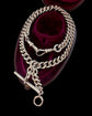 EDWARDIAN CHUNKY SILVER CURB ALBERT CHAIN