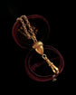 ANTIQUE 9CT GOLD ACORN & DOG CLIP CHAIN EXTENDER / BAIL
