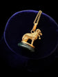 19TH CENTURY FRENCH 18CT GOLD DOG FOB PENDANT