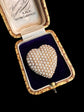 VICTORIAN PEARL PAVÉ HEART BROOCH