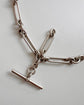 EDWARDIAN CHUNKY SILVER PAPERCLIP ALBERT CHAIN