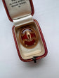 GEORGIAN HIGH CARAT GOLD FOB PENDANT WITH DOG INTAGLIO