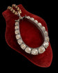 HUGE ANTIQUE SILVER & PASTE HORSESHOE PENDANT