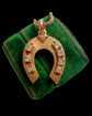 VICTORIAN DIAMOND & 15CT GOLD HORSESHOE PENDANT
