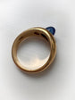 KASHMIR SAPPHIRE & DIAMOND VINTAGE 18CT GOLD RING