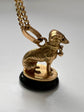 19TH CENTURY FRENCH 18CT GOLD DOG FOB PENDANT