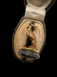 EARLY 19TH CENTURY 18CT GOLD & LAPIS DOG FOB PENDANT