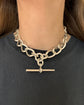 HUGE VICTORIAN TWIST OPEN CURB SILVER ALBERT CHAIN