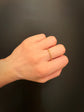 ANTIQUE 15CT GOLD STRIPED SPLIT RING