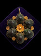 VICTORIAN SCARAB BEETLE & 15CT GOLD PENDANT