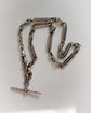 ANTIQUE SILVER TROMBONE & KNOT ALBERT CHAIN