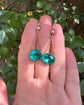 EARLY 19TH CENTURY GREEN PASTE EARRINGS