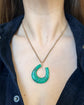 VICTORIAN MALACHITE HORSESHOE PENDANT