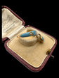 VICTORIAN BLUE ENAMEL LOCKET RING