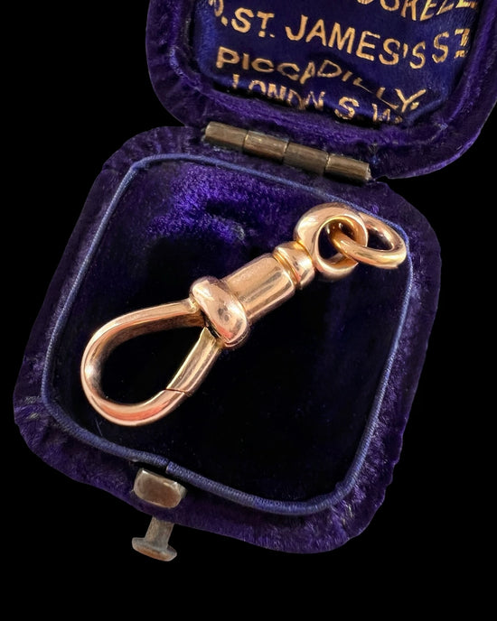 ANTIQUE 15CT GOLD DOGCLIP