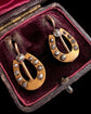 ANTIQUE MIXED METAL HORSESHOE EARRINGS