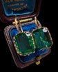 EARLY VICTORIAN GREEN PASTE EARRINGS