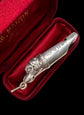 VICTORIAN SILVER DOGS HEAD WHISTLE PENDANT