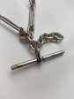 ANTIQUE SILVER PAPERCLIP ALBERT CHAIN