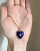 ANTIQUE DIAMOND & ENAMEL HEART PENDANT