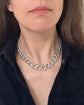 ANTIQUE SUPER CHUNKY SILVER CURB WITH DETACHABLE T-BAR