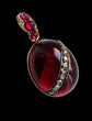 LARGE VICTORIAN GARNET & DIAMOND PENDANT