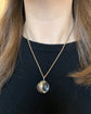 VICTORIAN ROCK CRYSTAL & SILVER POOL OF LIGHT / SPHERE PENDANT