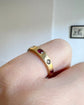 VICTORIAN RUBY & DIAMOND FIVE STONE FLUSH SET RING