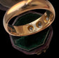 EDWARDIAN CHUNKY 18CT GOLD & DIAMOND GYPSY SET RING
