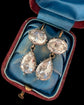 EARLY 19TH CENTURY DOUBLE PASTE DROP EARINGS