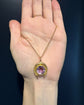 ANTIQUE 9CT GOLD & PASTE HORSESHOE PENDANT