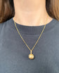 ANTIQUE 18CT GOLD & SAPPHIRE SPHERE PENDANT