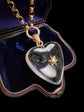 SUPERSIZED CHUNKY VICTORIAN ROCK CRYSTAL HEART PENDANT