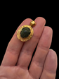 VICTORIAN SCARAB BEETLE & 15CT GOLD PENDANT