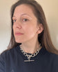 HUGE VICTORIAN TWIST OPEN CURB SILVER ALBERT CHAIN