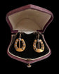 ANTIQUE MIXED METAL HORSESHOE EARRINGS