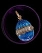 EARLY 20TH CENTURY ENAMEL & DIAMOND EGG PENDANT
